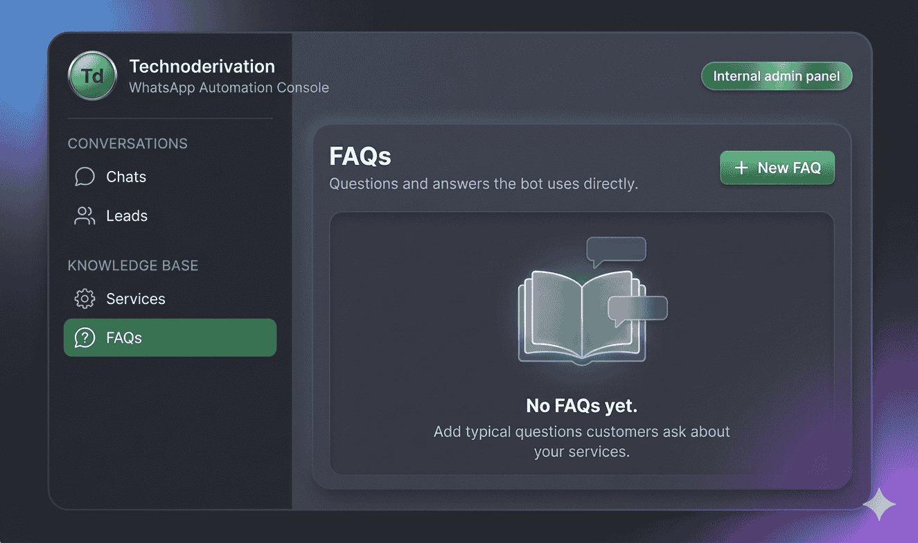 AI intent and automation screen