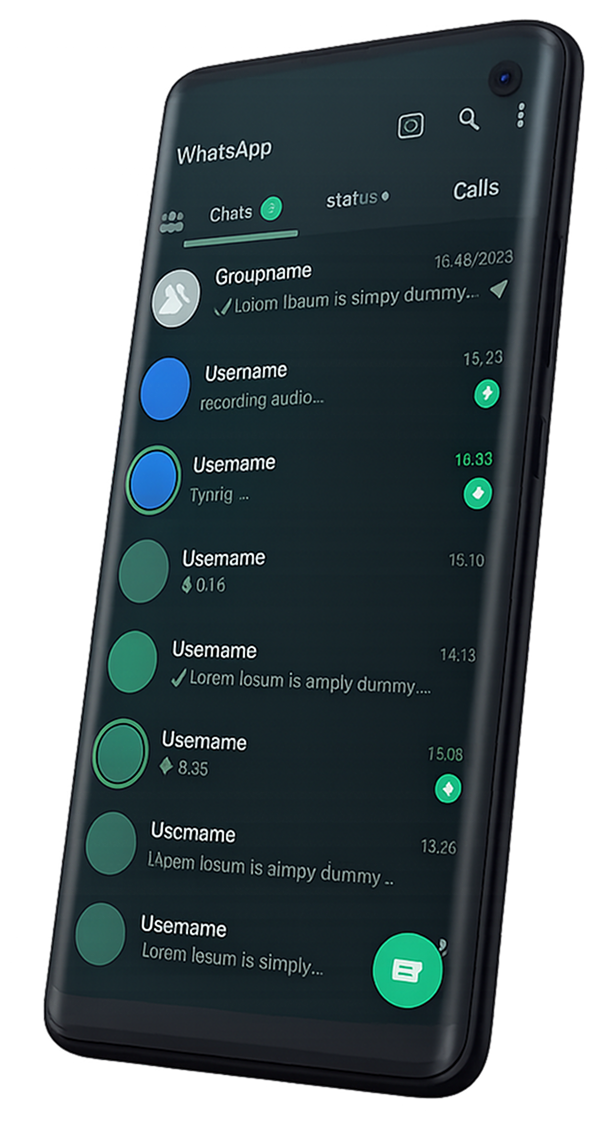 WhatsApp chat preview on a smartphone