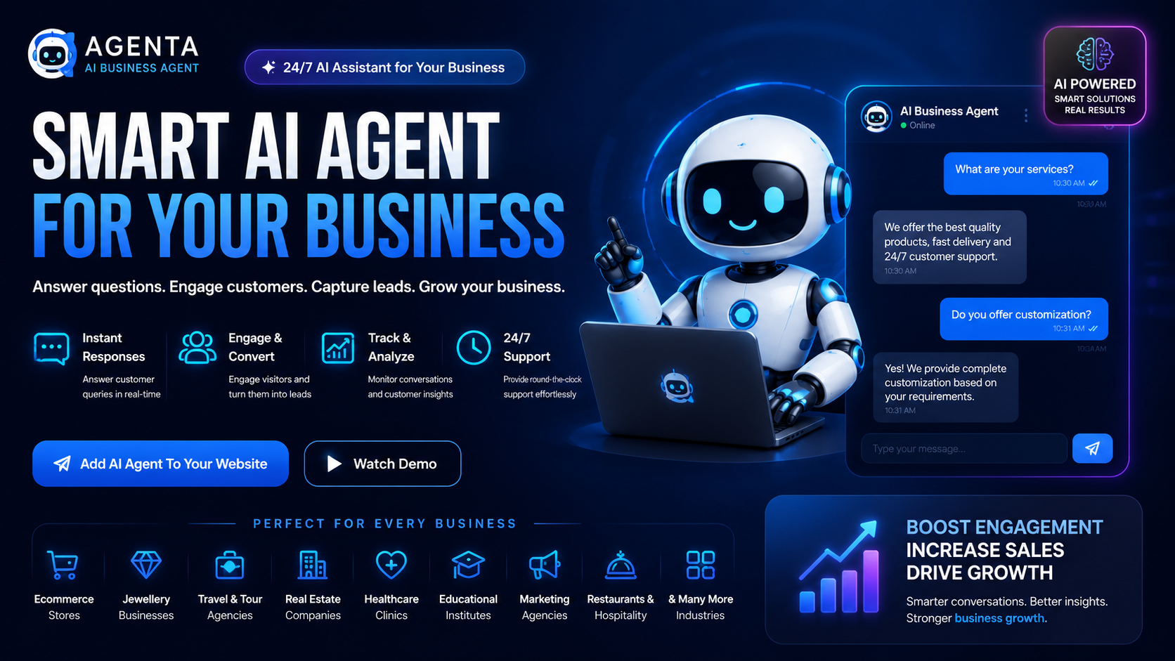 Manager AI agent dashboard screenshot