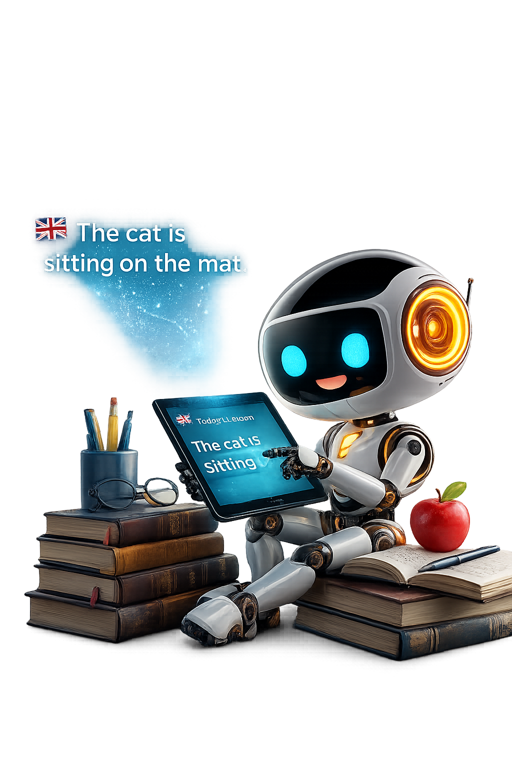 AI English tutor helping with sentence practice
